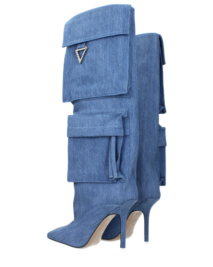 The Attico Light Blue Fabric Boots