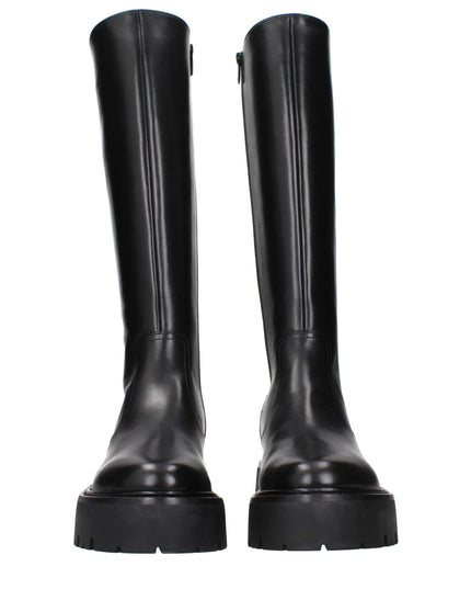 Celine Black Leather Ankle Boots