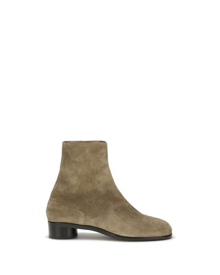 Margiela Beige Leather Ankle Boots