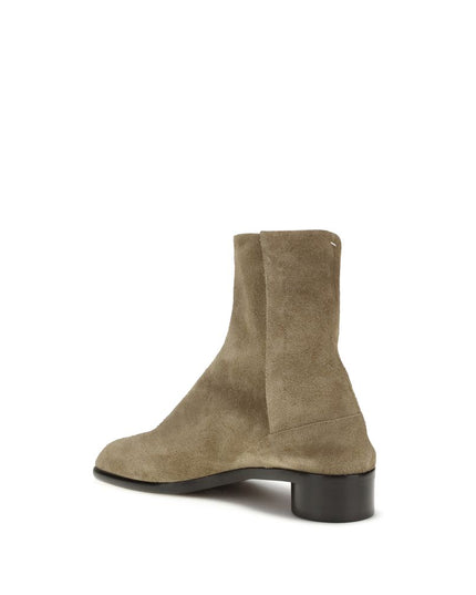 Margiela Beige Leather Ankle Boots