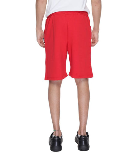 Icon Red Cotton Bermuda Shorts