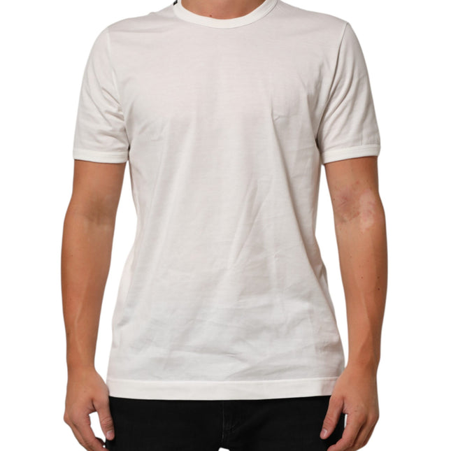 Dolce & Gabbana White Cotton Goodluck 2020 Crew Neck T-shirt