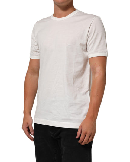Dolce & Gabbana White Cotton Goodluck 2020 Crew Neck T-shirt