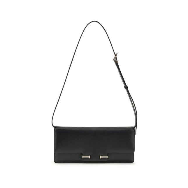 Tom Ford Black Leather Shoulder Bag