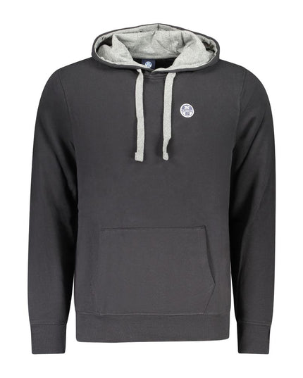 North Sails Black Cotton Men Sweatshirt