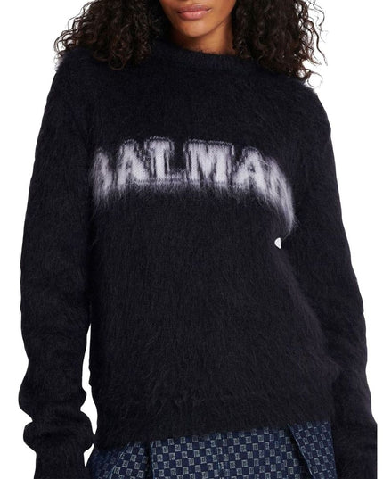Balmain Black Mohair Sweatshirt