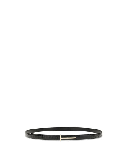 Tom Ford Black Leather Regular Belt