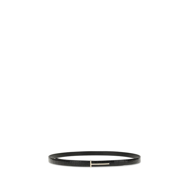 Tom Ford Black Leather Regular Belt