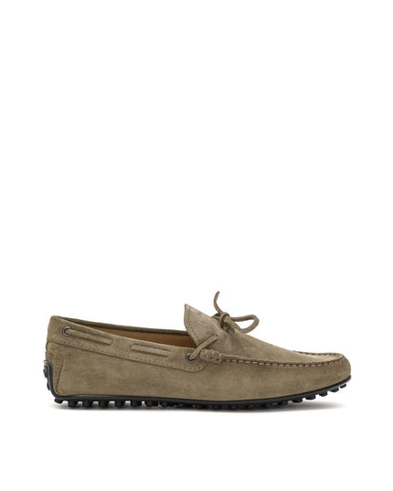 Tod's Beige Suede Leather Moccassin
