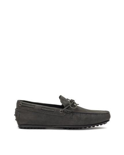 Tod's Gray Nubuc Leather Moccassin