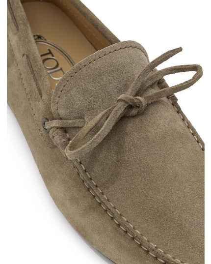 Tod's Beige Suede Leather Moccassin