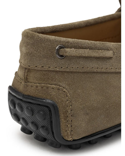 Tod's Beige Suede Leather Moccassin