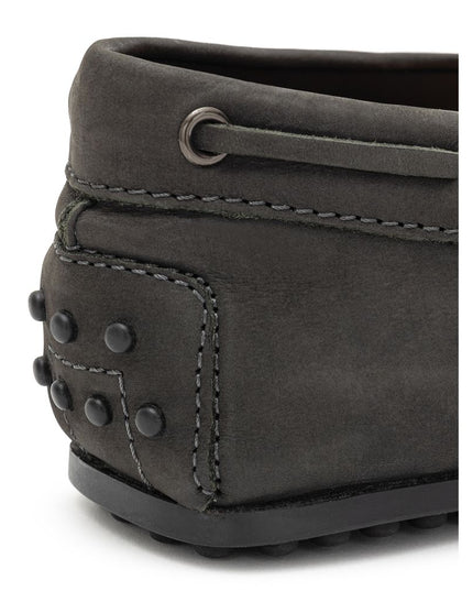 Tod's Gray Nubuc Leather Moccassin