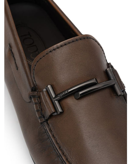 Tod's Brown Leather Moccassin