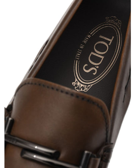 Tod's Brown Leather Moccassin