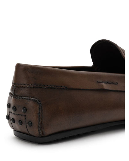 Tod's Brown Leather Moccassin