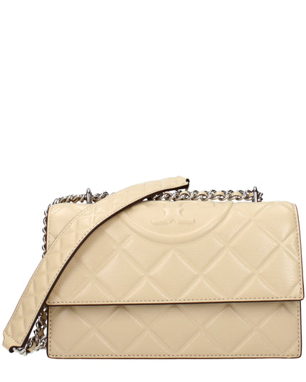 Tory Burch Beige Leather Crossbody Bag