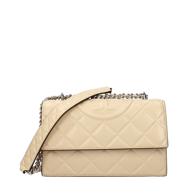 Tory Burch Beige Leather Crossbody Bag