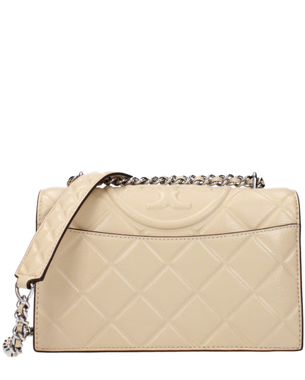 Tory Burch Beige Leather Crossbody Bag