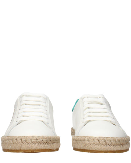 Palm Angels White Leather Low Top Sneakers