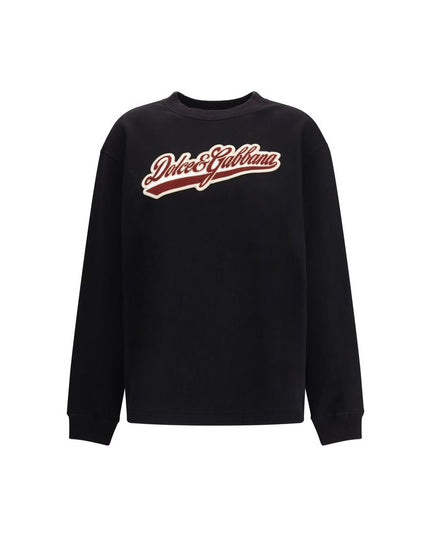 Dolce & Gabbana Black Cotton Sweatshirt
