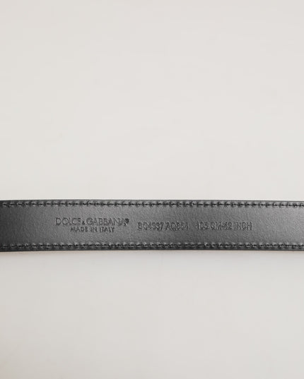 Dolce & Gabbana Red Black Pony Leather Metal Buckle Men Belt