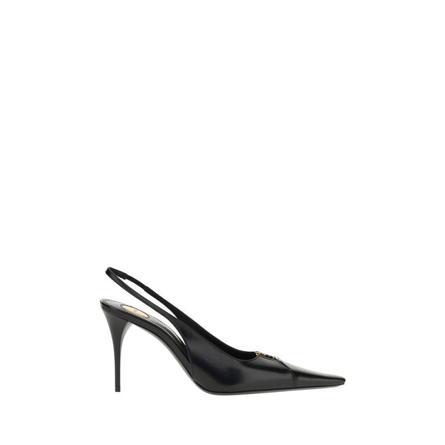 Saint Laurent Black Calf Leather Bos Taurus High Heel Pumps