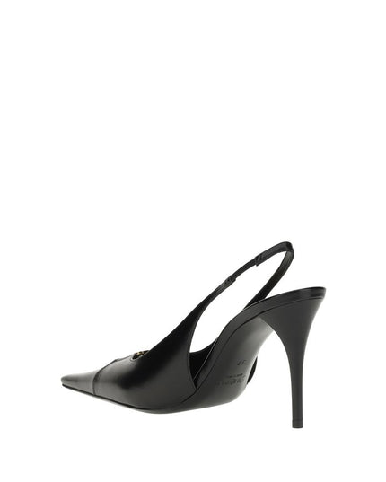 Saint Laurent Black Calf Leather Bos Taurus High Heel Pumps
