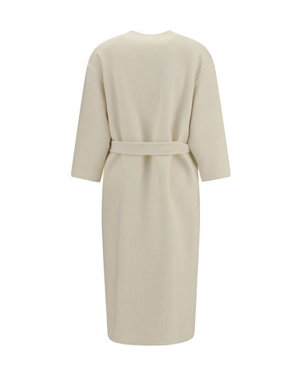 Aftercoat Cream Fleece Wool Coat