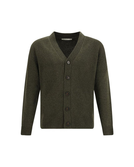 Brooksfield Green Fleece Wool Cardigan