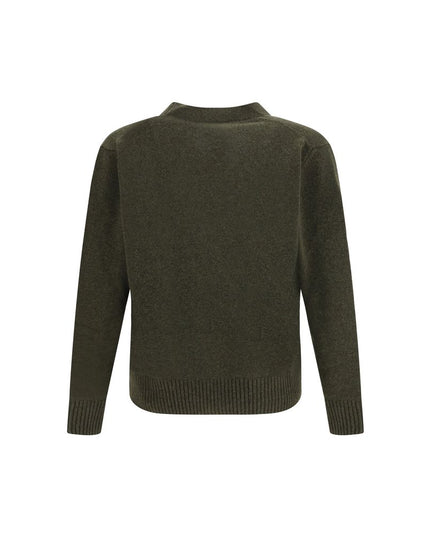 Brooksfield Green Fleece Wool Cardigan