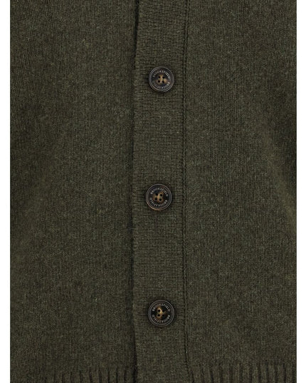 Brooksfield Green Fleece Wool Cardigan