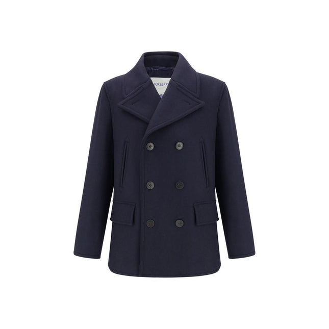 Burberry Blue Wool Coat