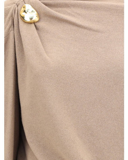 Fabiana Filippi Beige Fleece Wool Casual Dress