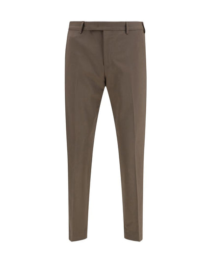 PT Torino Brown Fleece Wool Casual Pants