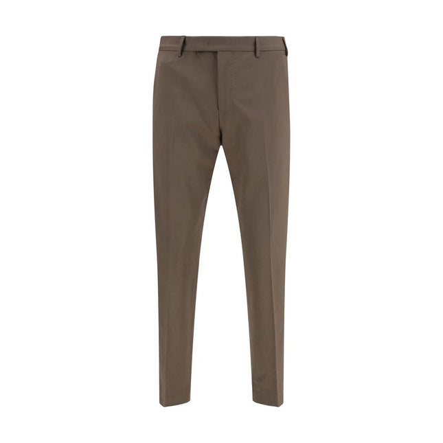 PT Torino Brown Fleece Wool Casual Pants