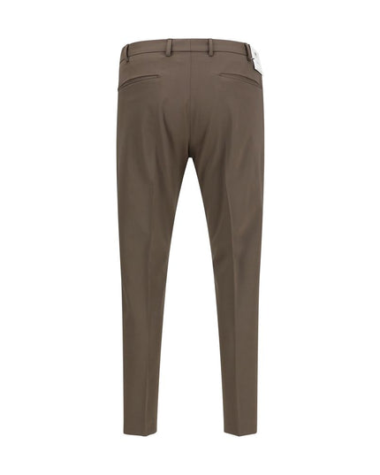 PT Torino Brown Fleece Wool Casual Pants