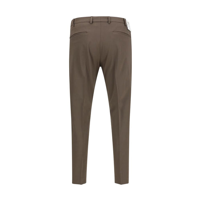 PT Torino Brown Fleece Wool Casual Pants