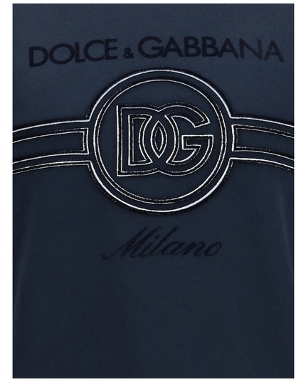 Dolce & Gabbana Blue Cotton Sweatshirt