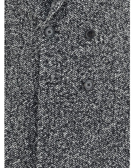 Dolce & Gabbana Gray Fleece Wool Coat