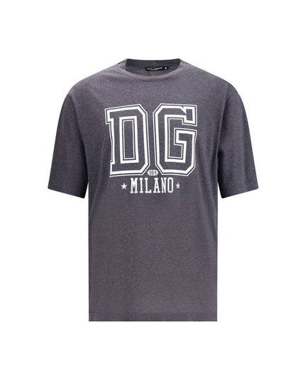 Dolce & Gabbana Gray Cotton T-Shirt