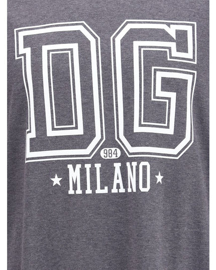 Dolce & Gabbana Gray Cotton T-Shirt