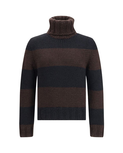 Dolce & Gabbana Brown Wool Turtleneck