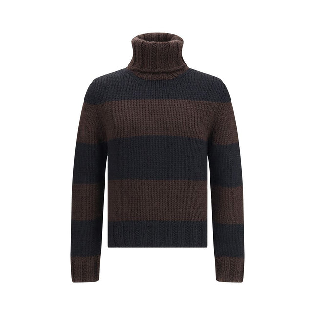 Dolce & Gabbana Brown Wool Turtleneck
