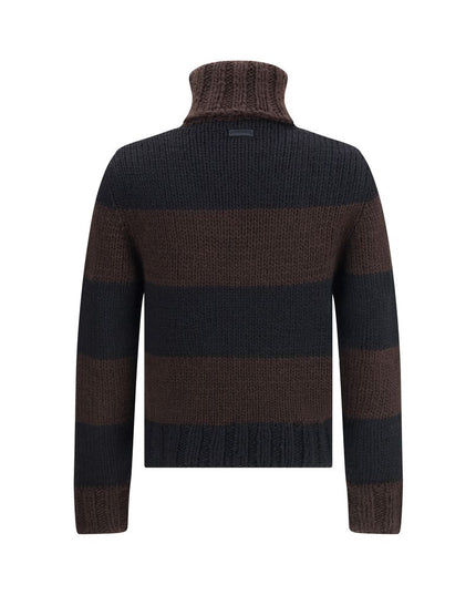 Dolce & Gabbana Brown Wool Turtleneck