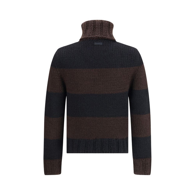 Dolce & Gabbana Brown Wool Turtleneck