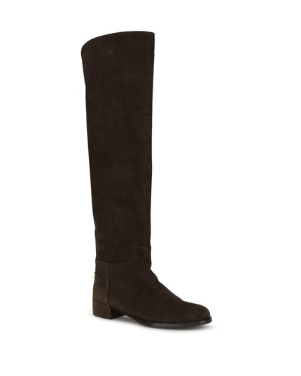 Dolce & Gabbana Brown Calf Leather Bos Taurus Ankle Boots