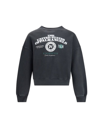 Palm Angels Black Cotton Sweatshirt