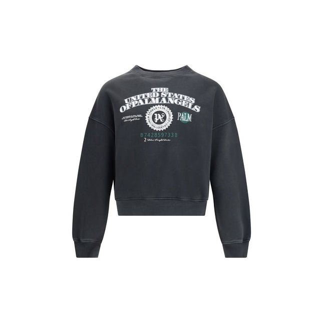 Palm Angels Black Cotton Sweatshirt