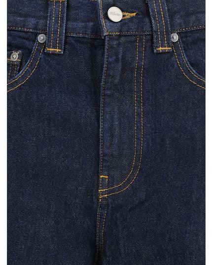 Khaite Blue Cotton Relaxed Fit Jeans
